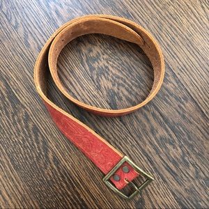 Brave Beltworks Red Leather Belt